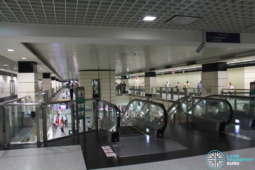Outram Park MRT Station - NEL Concourse wrapping around platform