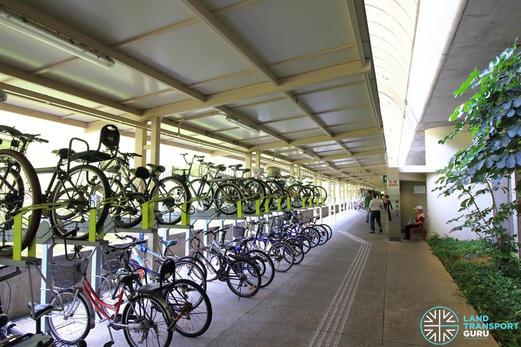 Ang Mo Kio Station: Bicycle parking near Exit D