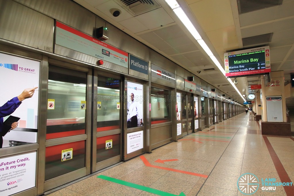 Raffles Place MRT Station - Platform D (Southbound NSL)