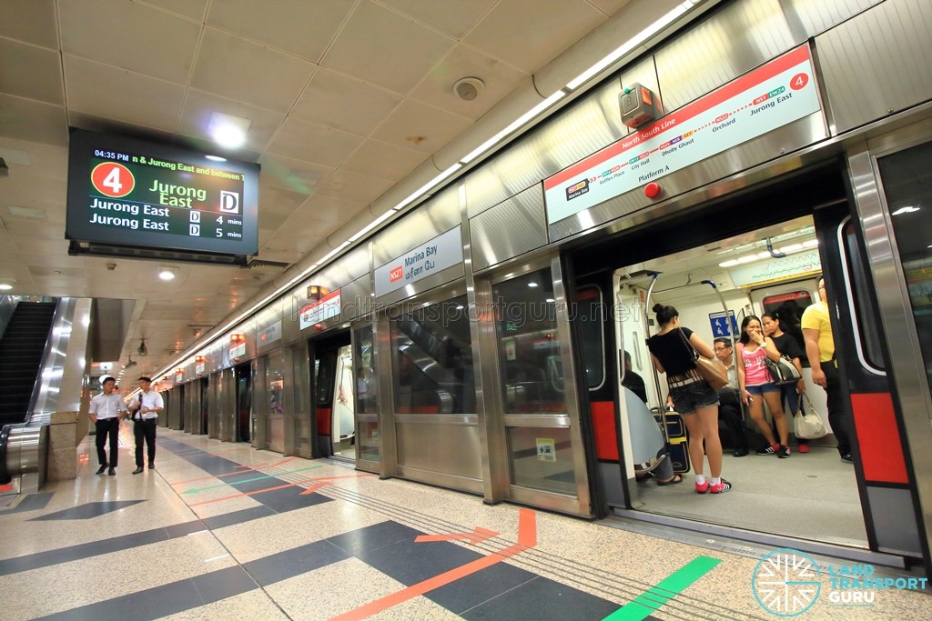 Marina Bay MRT Station - Platform A - NSL Platform level