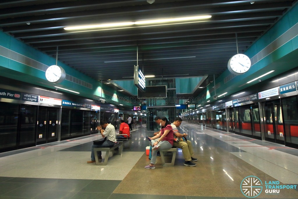Marina South Pier MRT Station - Platform level