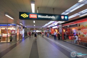 Woodlands MRT Station - Concourse near Exit 1 (Former Exit B)
