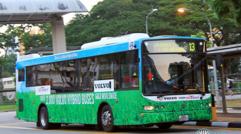 SBS Transit Volvo B5RLE Hybrid (SBS8002T) - Service 13