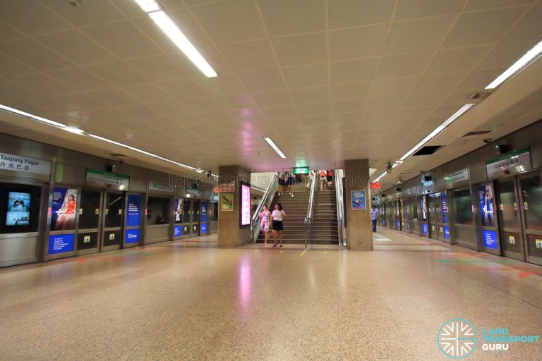 Tanjong Pagar MRT Station – Platform level | Land Transport Guru