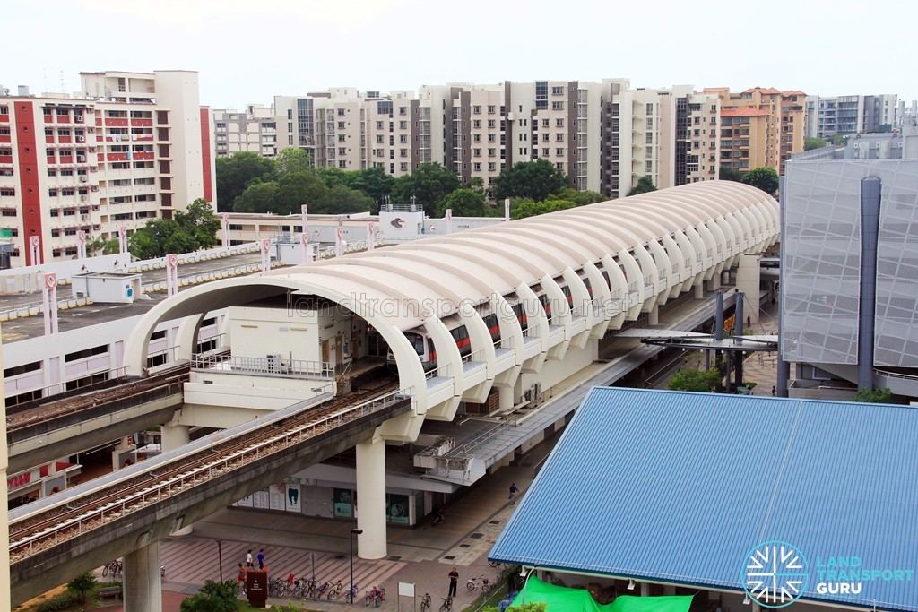 Simei MRT Station - Aerial view