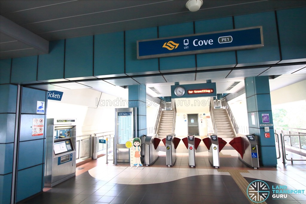 Cove LRT Station - Concourse level faregates