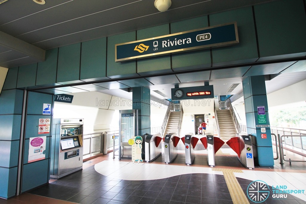 Riviera LRT Station - Concourse level faregates