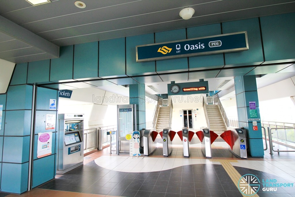 Oasis LRT Station - Concourse level faregates