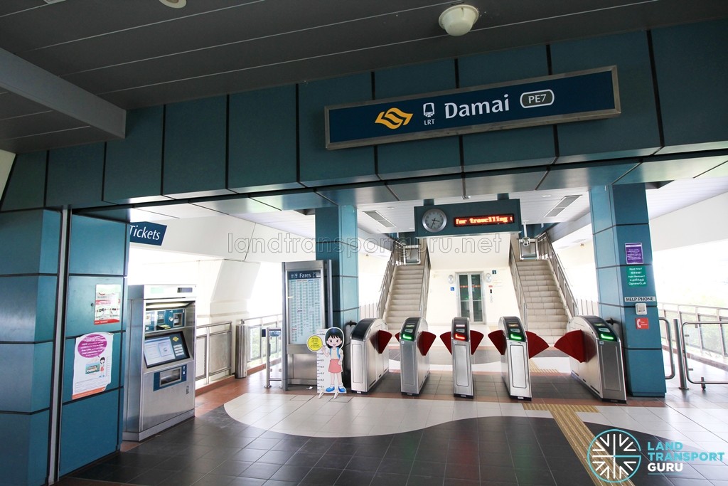 Damai LRT Station - Concourse level faregates