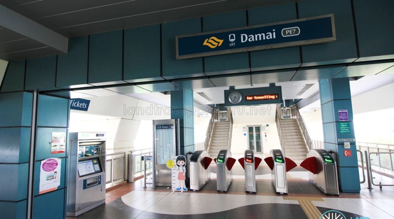 Damai LRT Station - Concourse level faregates