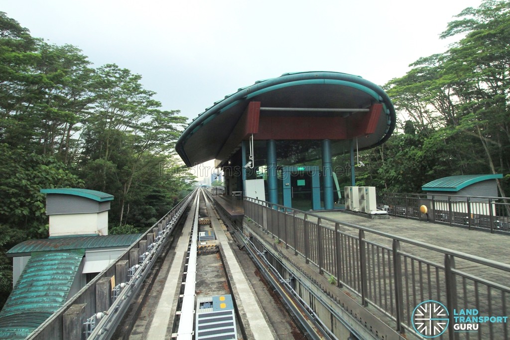 View of Teck Lee station from an LRT train