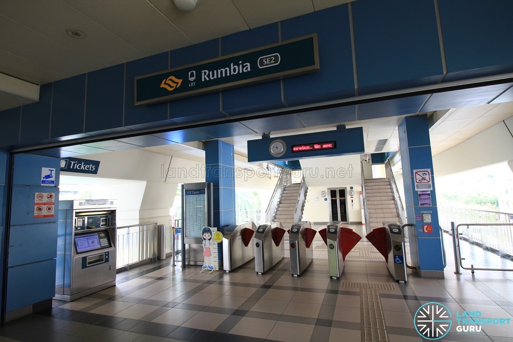Rumbia LRT Station - Concourse level faregates