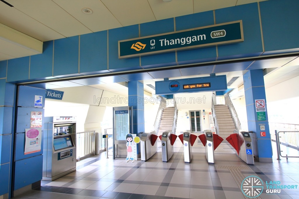 Thanggam LRT Station - Concourse level faregates
