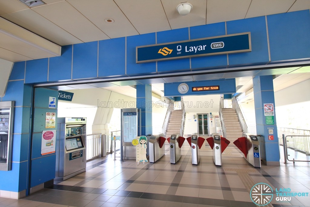 Layar LRT Station - Concourse level faregates