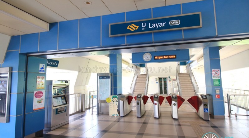Layar LRT Station - Concourse level faregates