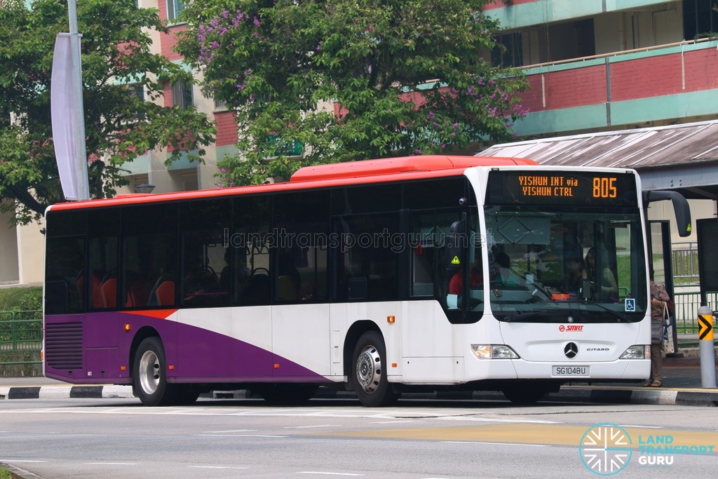 SG1048U on 805 - SMRT Buses Mercedes-Benz Citaro