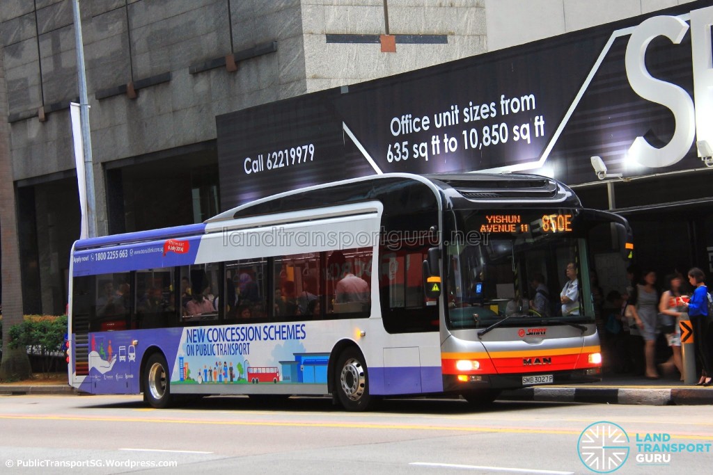 SMRT MAN NL323F (SMB3027P) - Express 850E, with advert wrap for TransitLink