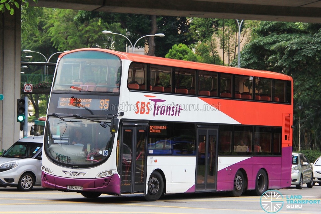 SBS Transit Volvo B9TL Wright (SBS3191M) - Service 95