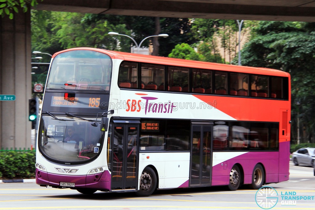 SBS Transit Volvo B9TL Wright (SBS3182P) - Service 185