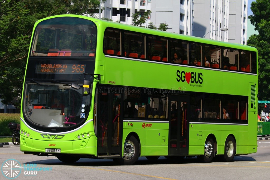 SG5085K on 965 - SMRT Buses Volvo B9TL Wright