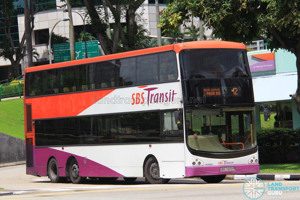 SBS Transit Volvo B9TL CDGE (SBS7433P) - Service 12