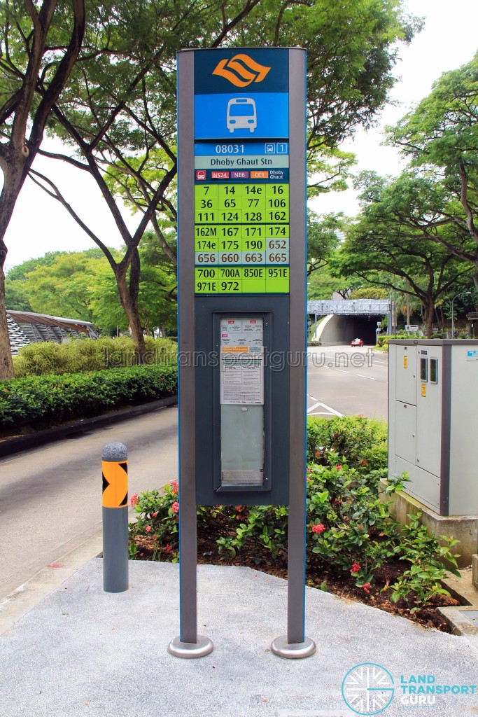 Dhoby Ghaut bus stop pole