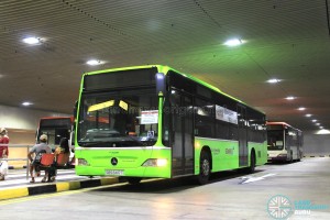 Go-Ahead buses laying over at Changi Airport PTB2 Basement
