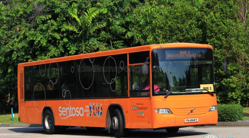 Volvo B7RLE (PA4144Y) on Sentosa Bus 3
