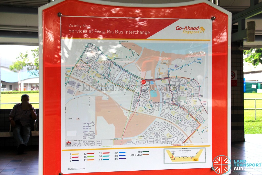 Pasir Ris Bus Interchange - Go-Ahead Vicinity Map