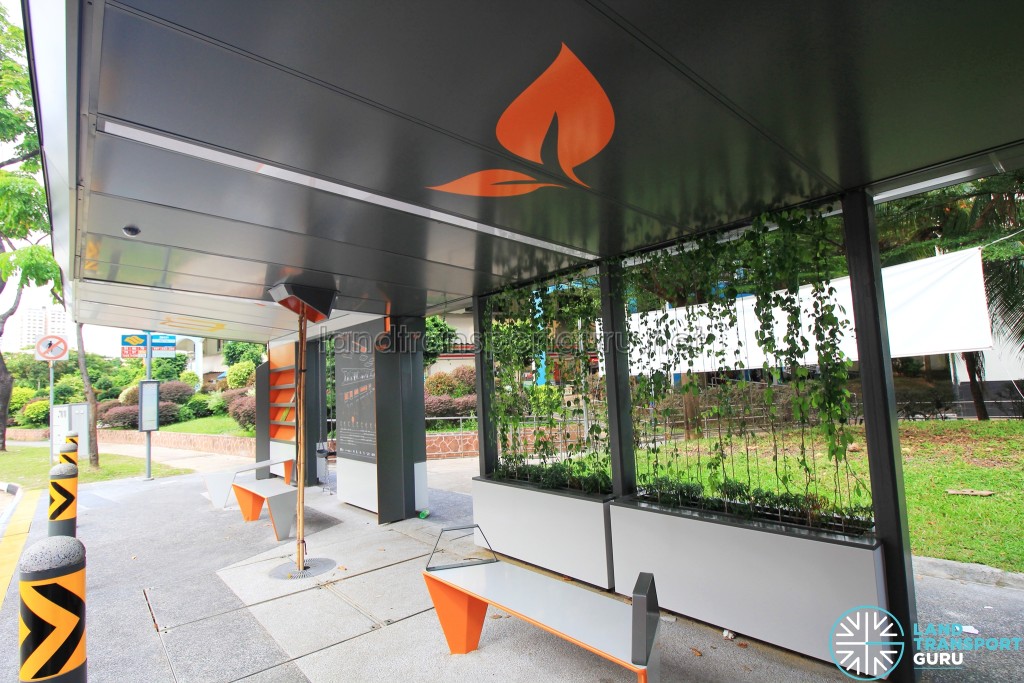 Project Bus Stop - Interior seats and Vertical greenery