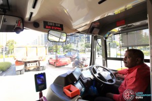 SMRT Bus Captain driving SBS5M, operating on Go-Ahead Service 85