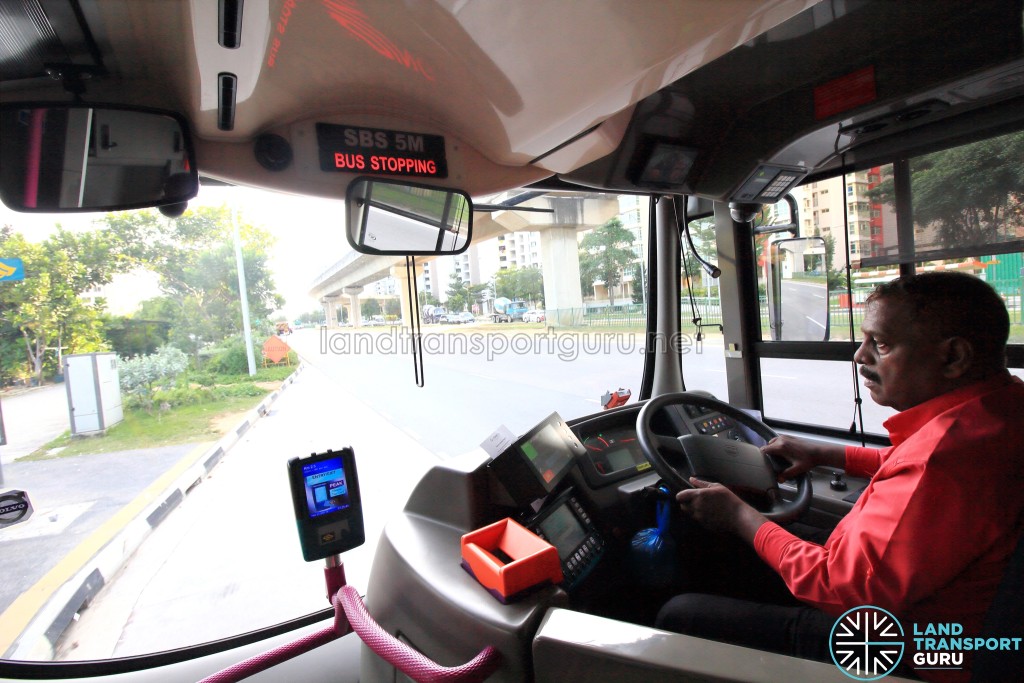 SMRT Bus Captain driving SBS5M, operating on Go-Ahead Service 85