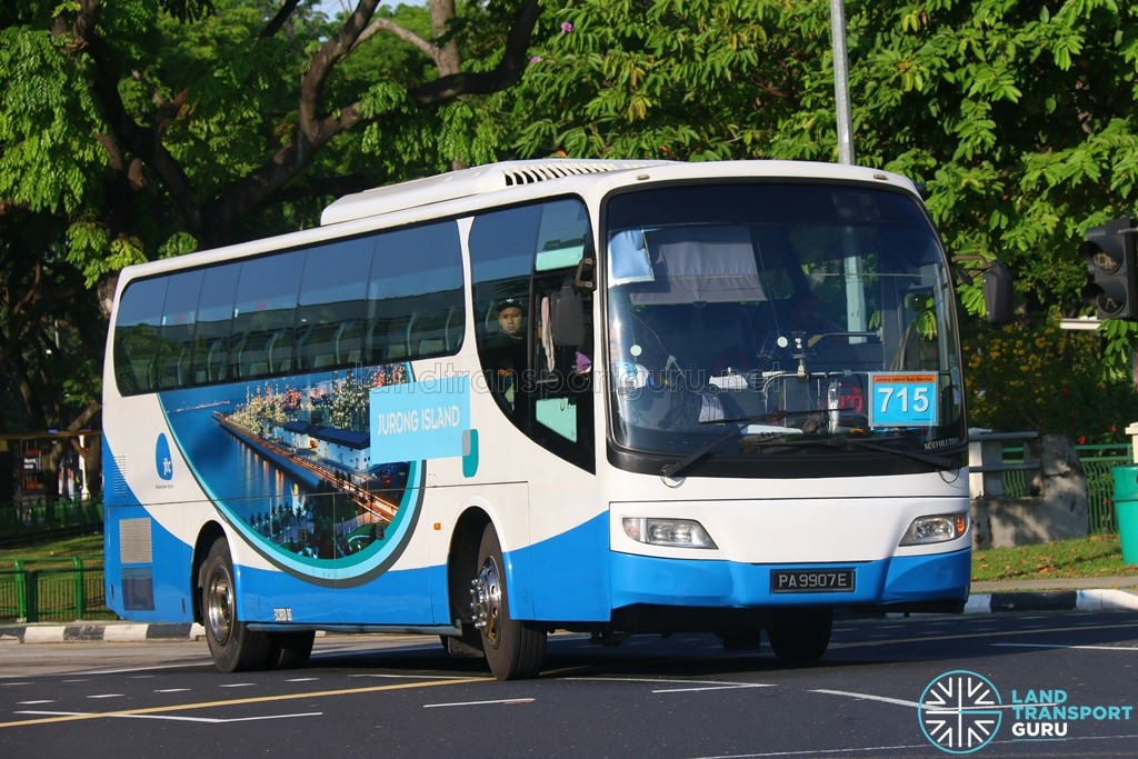 Jurong Island Bus Service 715 - Woodlands Transport Isuzu LT134P (PA9907E)