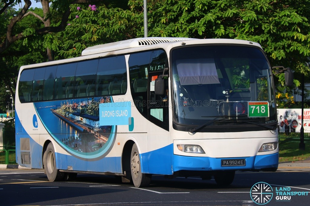 Jurong Island Bus Service 718 - Woodlands Transport Isuzu LT134P (PA9924E)