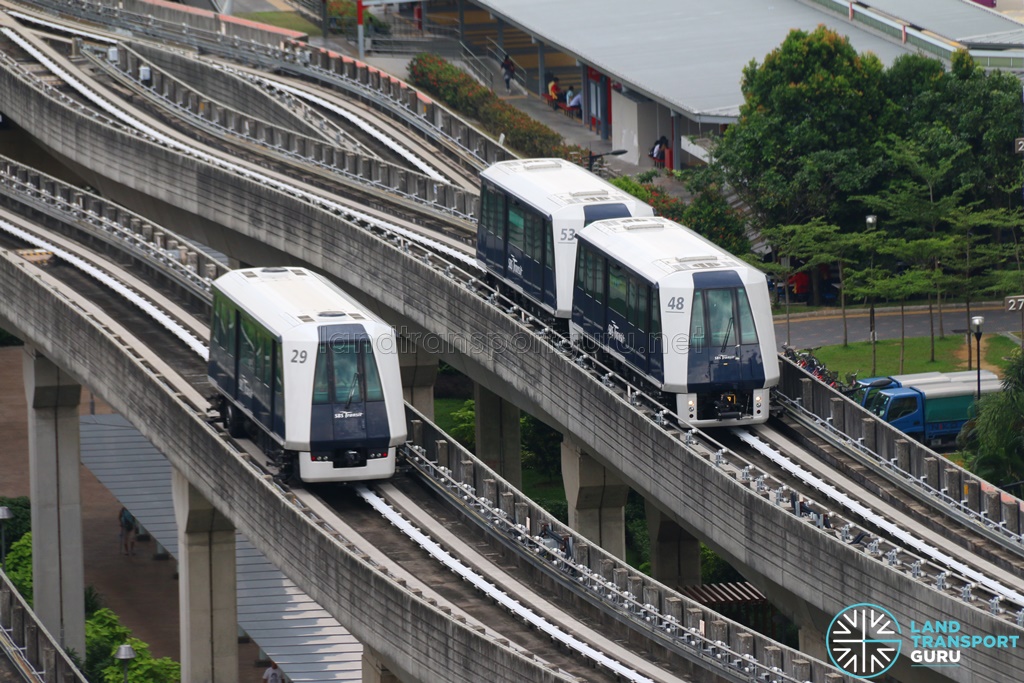 Punggol LRT System - Single versus Double carriage train