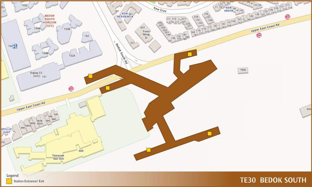 Bedok South TEL Station Diagram
