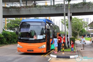 Sengkang MRT Stop for Tampines Retail Park Shuttle