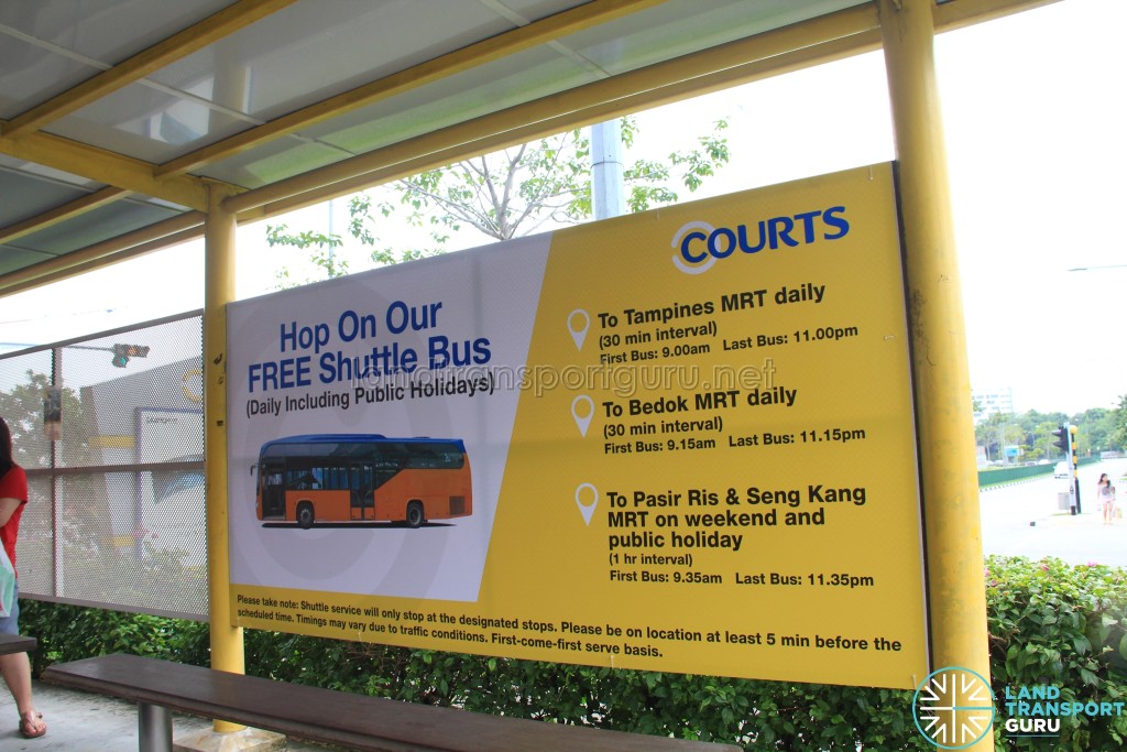 Tampines Retail Park Shuttle banner