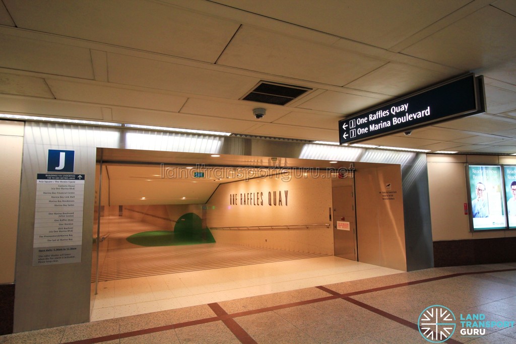 Raffles Place MRT Station - Exit J (Underpass)