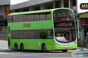 Tower Transit Volvo B9TL Wright (SG5017H) – Service 96, with a one-off trial Lush Green livery