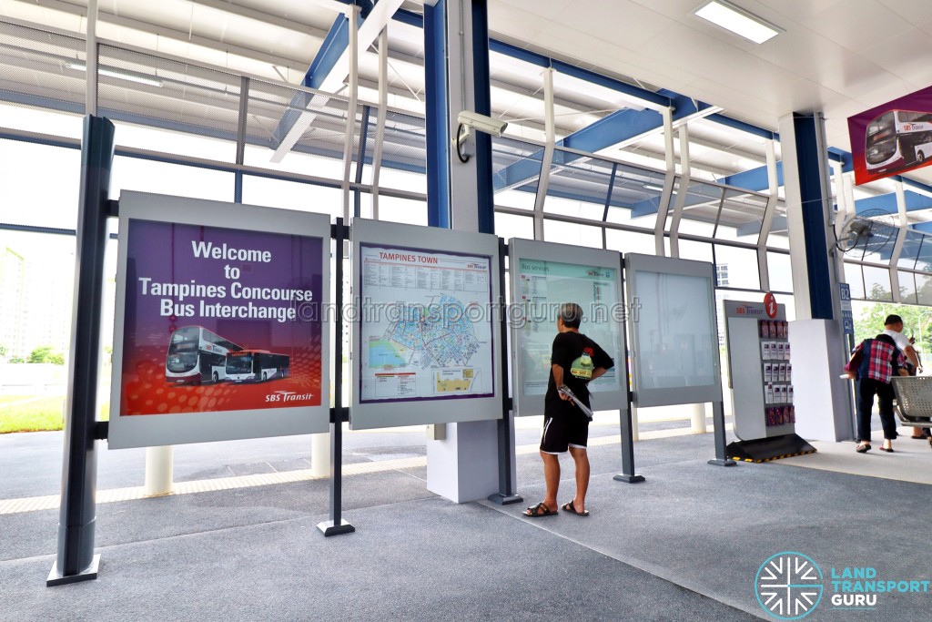 Tampines Concourse Bus Interchange: Information Panels