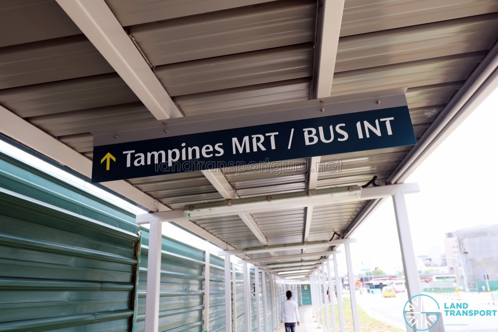 Sheltered walkway to Tampines Bus Interchange & Tampines MRT Station