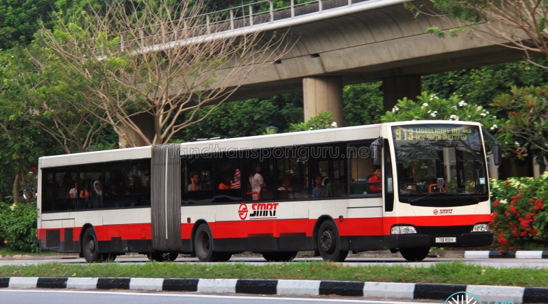 SMRT Mercedes-Benz O405G Volgren (TIB1191H) - Service 913 - Transit Media EDS