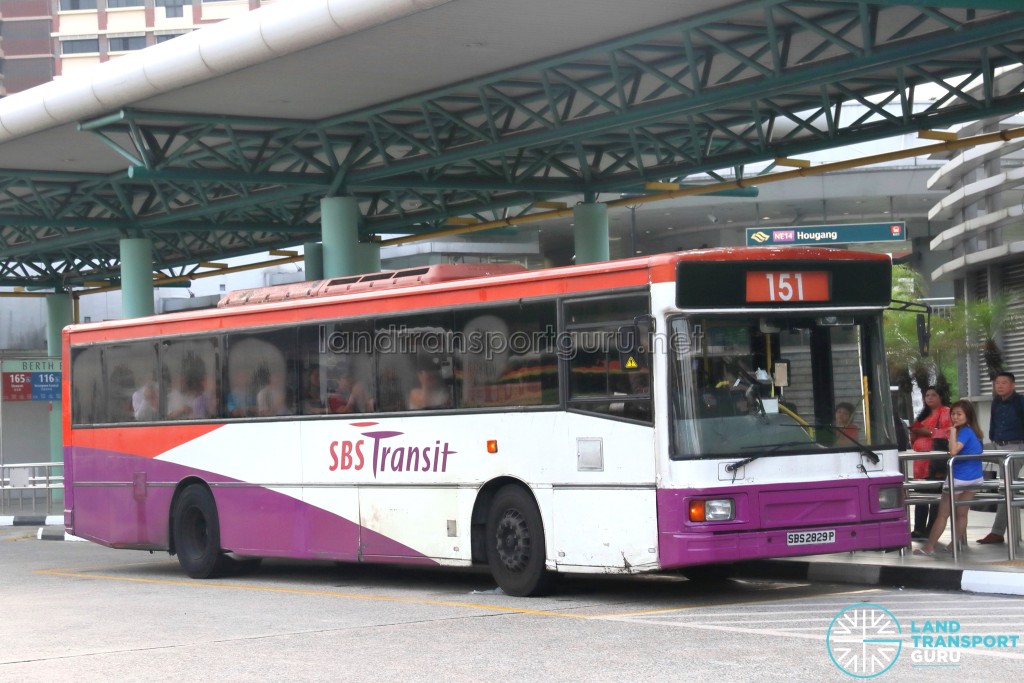 SBS Transit Volvo B10M MkIV DM3500 (SBS2829P) - Service 151