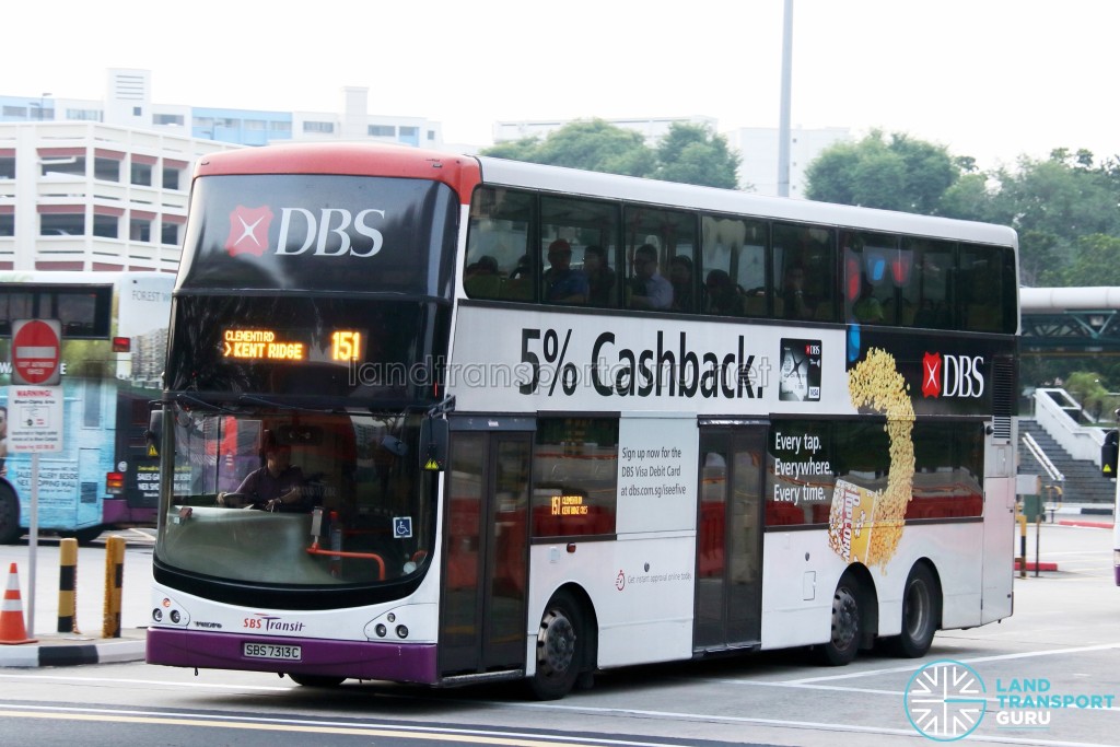 SBS Transit Volvo B9TL CDGE (SBS7313C) - Service 151