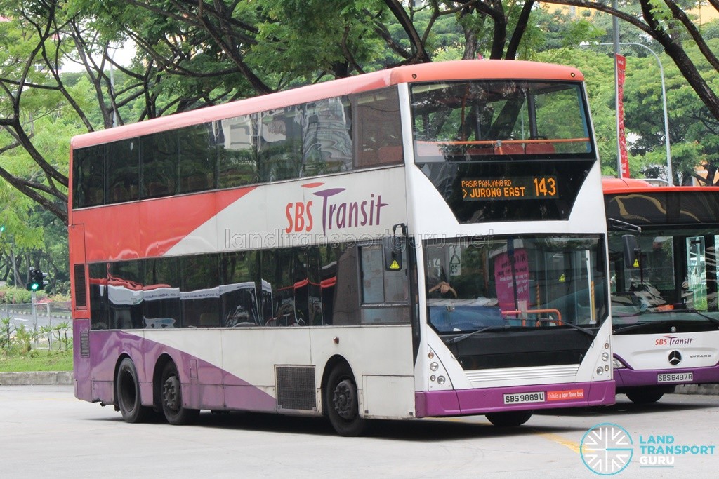 Bus 143 - SBS Transit Volvo B10TL CDGE (SBS9889U)