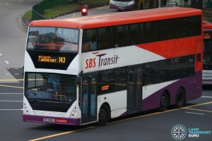 Bus 143 - SBS Transit Volvo B10TL CDGE (SBS9889U)