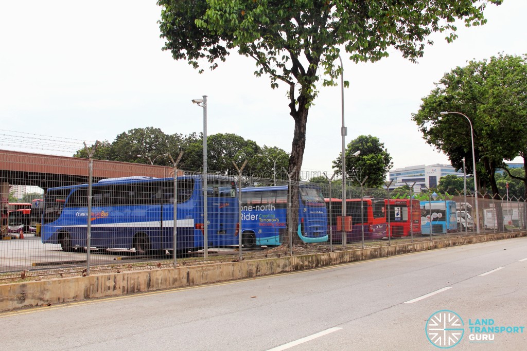 Side view of Ayer Rajah Bus Park from Ayer Rajah Crescent