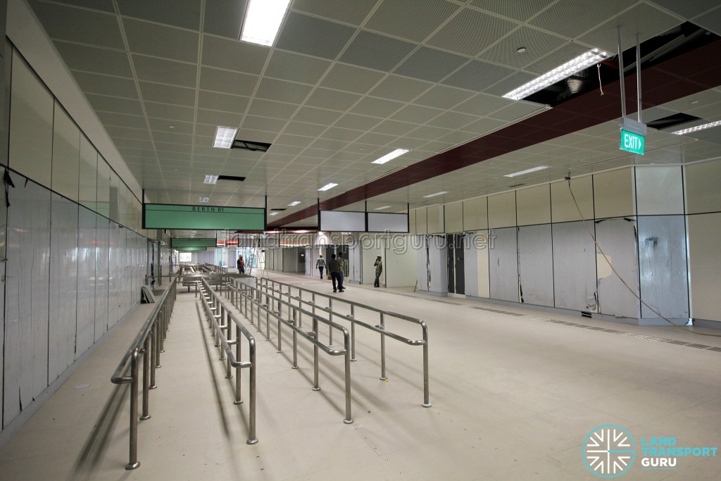 Interchange concourse interior undergoing fitting works