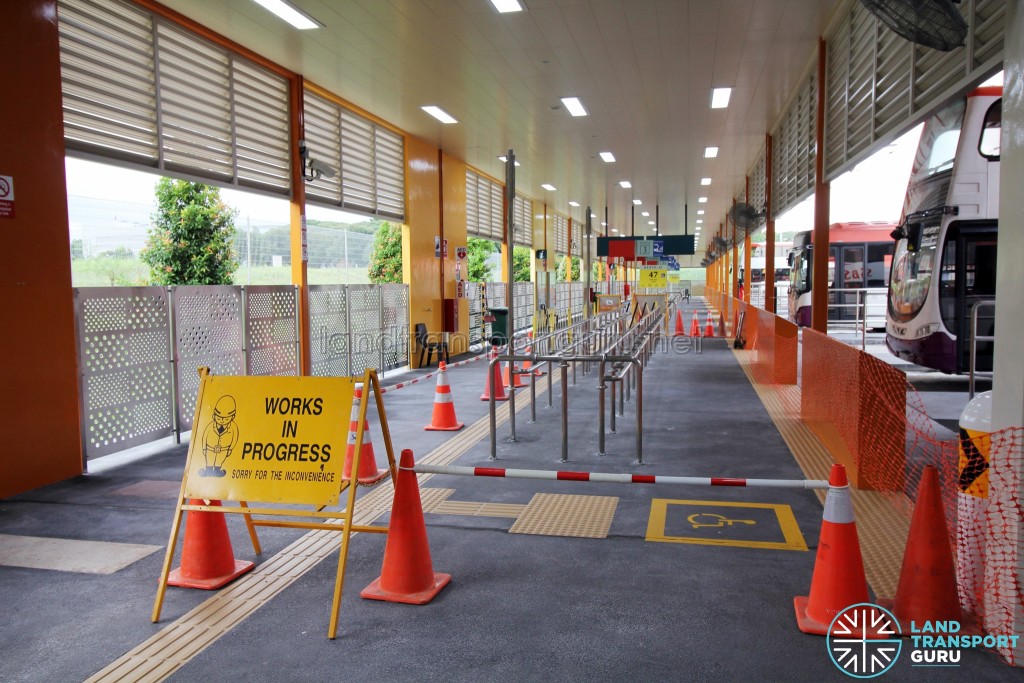 Changi Business Park Bus Terminal - Berths 1 & 2 under construction